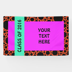 Polka Dots Muster schwarz + Ihr Backgr. Ideen Banner