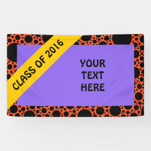 Polka Dots Muster schwarz + Ihr Backgr. Ideen Banner