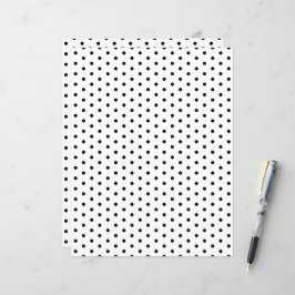 Polka Dots Muster Schwarz-Weiß-Scrapbook Papier