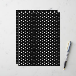Polka Dots Muster Schwarz-Weiß-Scrapbook Papier