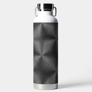 Polka Dots on Metal Plate 01x4 Black BG Trinkflasche