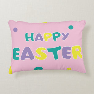 Polka Dots Pastel Pink Happy Oaster Dekokissen