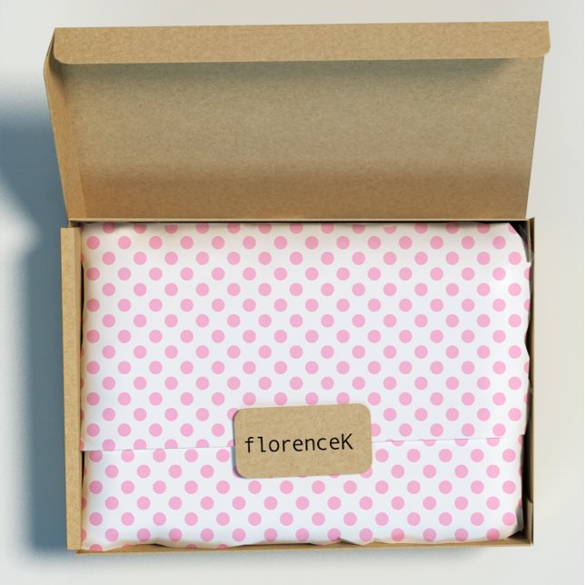Polka Dots Pink Pastel Weiß Kleine Delikatesse Geschenkpapier (Polka Dots Pink Pastel White Small Delicate Wrapping Paper)