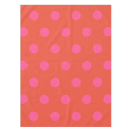 Polka Dots Pink und Rot Orange mit Monogramm Tischdecke