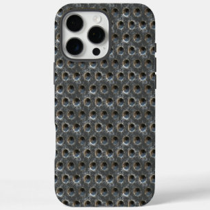 Polka-Dots-Plättchen aus Rohstahl iPhone 16 Pro Max Hülle