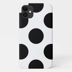 Polka Dots, Polka Dot Pattern, Schwarz und Weiß iPhone 11 Hülle