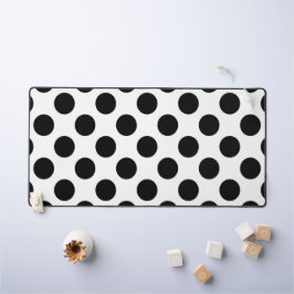 Polka Dots, Polka Dot Pattern, Schwarz und Weiß Schreibtischunterlage