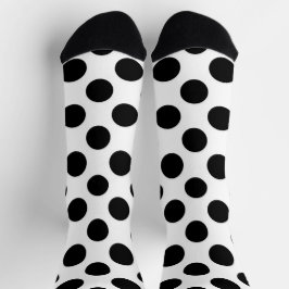 Polka Dots, Polka Dot Pattern, Schwarz und Weiß Socken