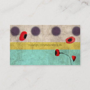 Polka Dots Poppy Visitenkarte
