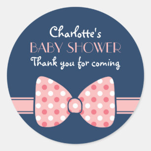 Polka Dots Ribbon Bow Krawatte Danke Sticker
