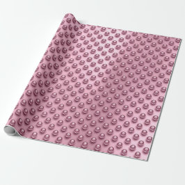 Polka Dots Rose Gold Blush Pearls Pink Mauve Geschenkpapier