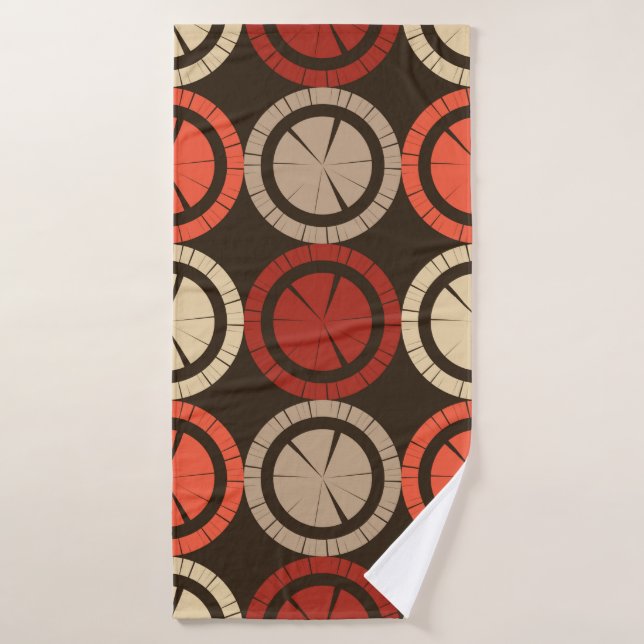 Polka dots seamless pattern. Mosaic of ethnic figu Badehandtuch (Badehandtuch)