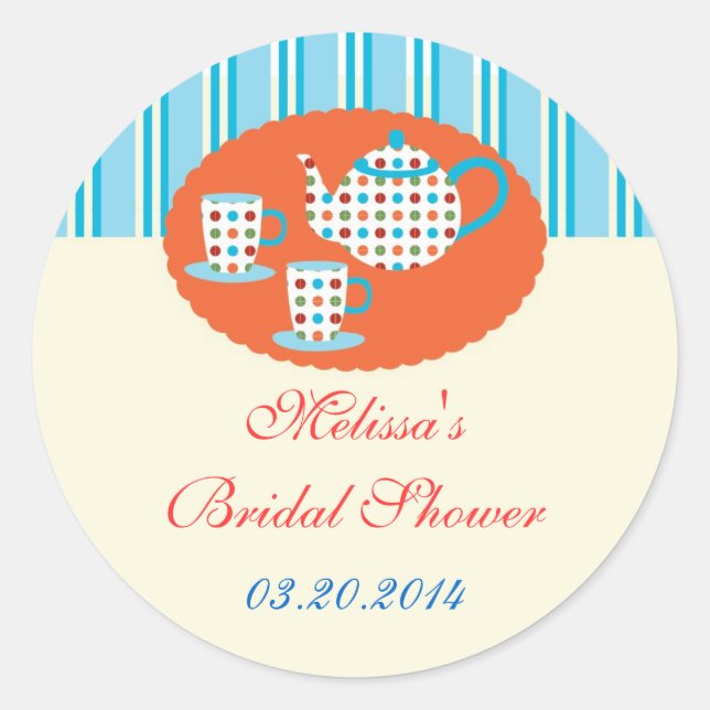 Polka Dots Tea Pot Sticker (Vorderseite)