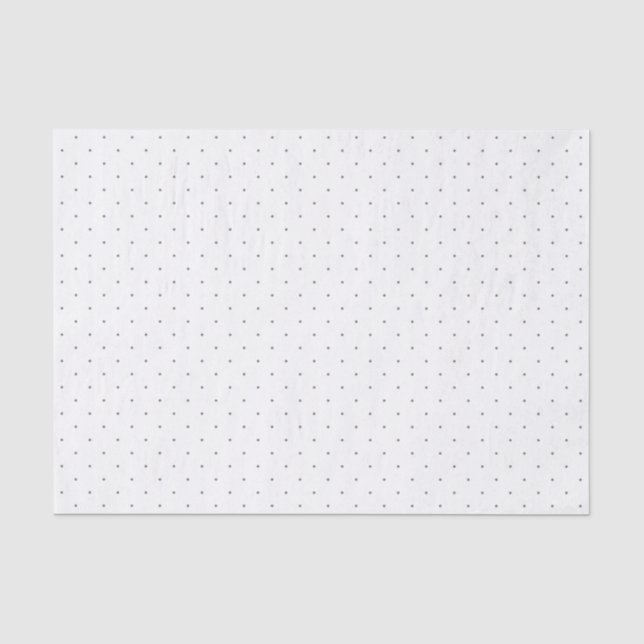 Polka Dots Tissue Paper in Grau Seidenpapier (Vorderseite)