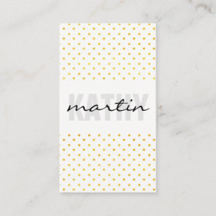 Polka Dots / Trendy Text Overlay Visitenkarte