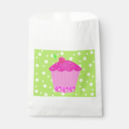 Polka Dots und Pink Cupcake Geschenktütchen