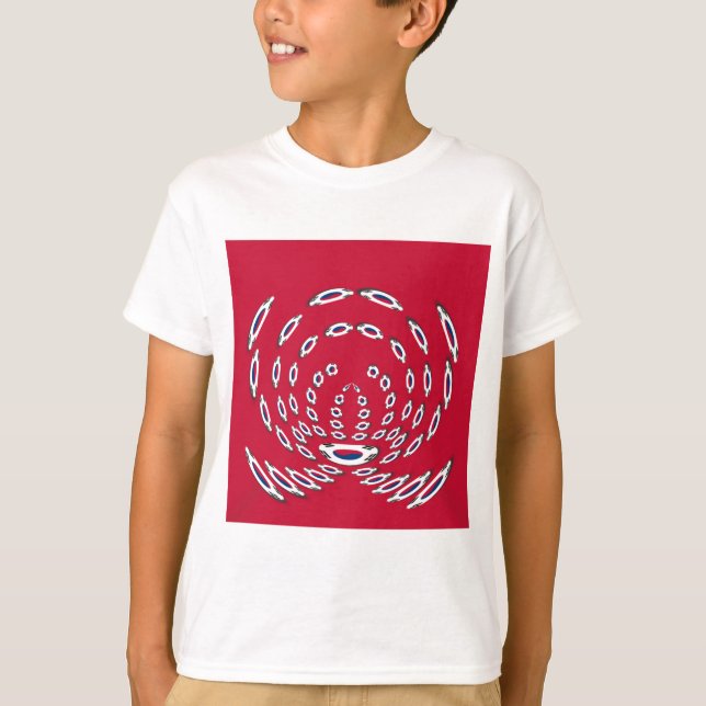 Polka Dots unter südkoreanischer Flagge: Eine Dreh T-Shirt (Vorderseite)