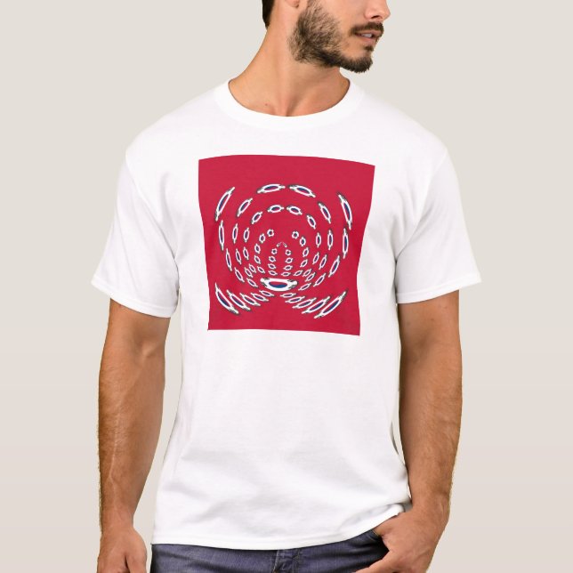 Polka Dots unter südkoreanischer Flagge: Eine Dreh T-Shirt (Vorderseite)