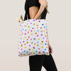 Polka dots watercolor boho Pop art Tasche