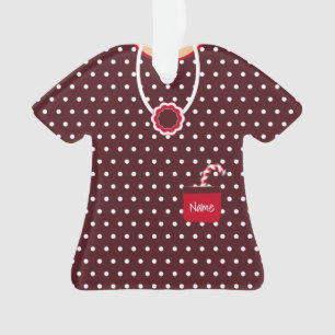 Polka Dots Weihnachtskleid Personalisiert Ornament
