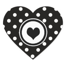 Polka Dots with Black Heart