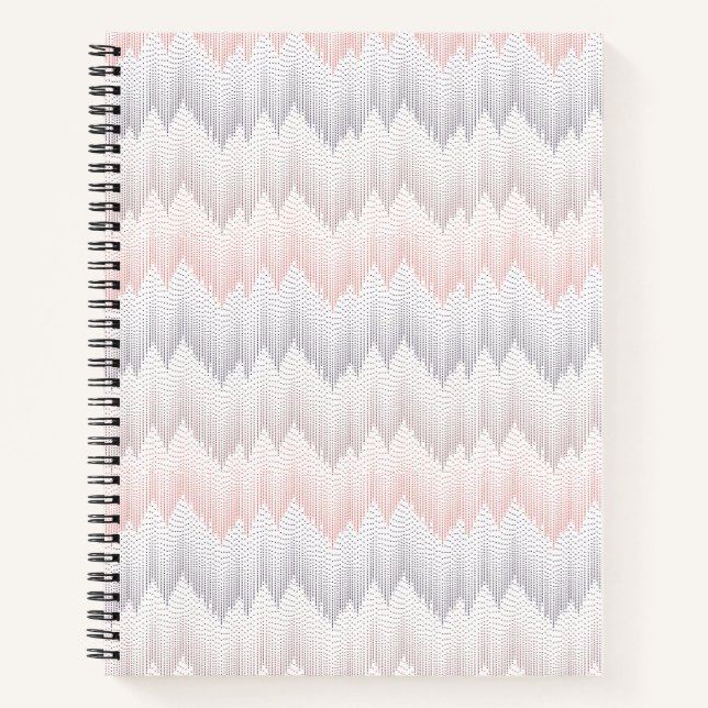 Polka Dotted Mountain Peak Pattern Notizbuch (Vorderseite)