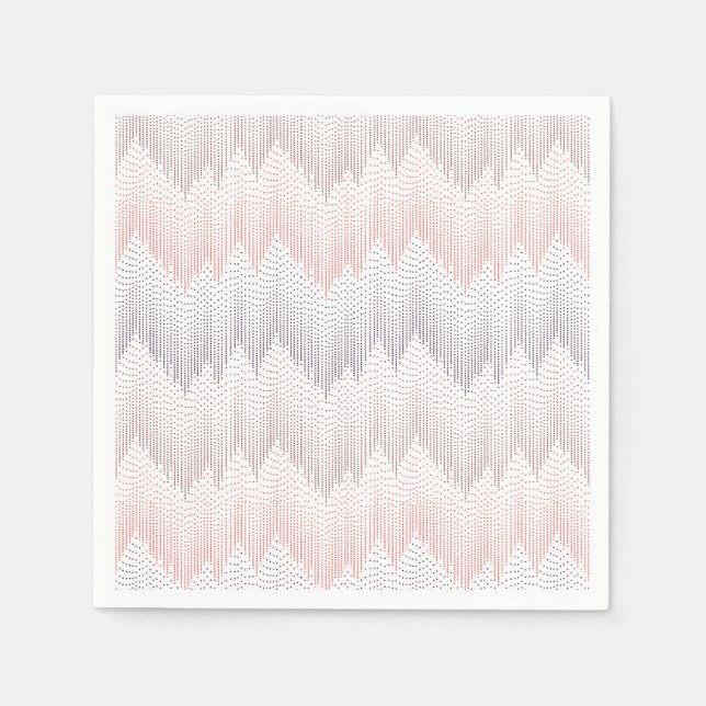 Polka Dotted Mountain Peak Pattern Serviette (Vorderseite)