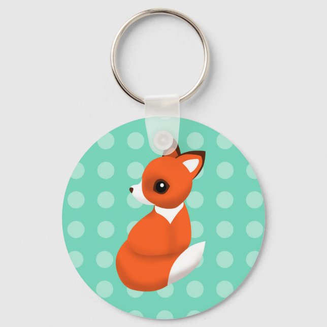 Polka Fox Schlüsselanhänger (Vorderseite)