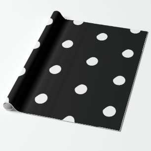 Polka hat ein Schwarz-weißes, feines, elegantes M Geschenkpapier