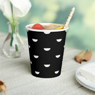 Polka hat ein Schwarz-weißes, feines, elegantes Mu Pappbecher