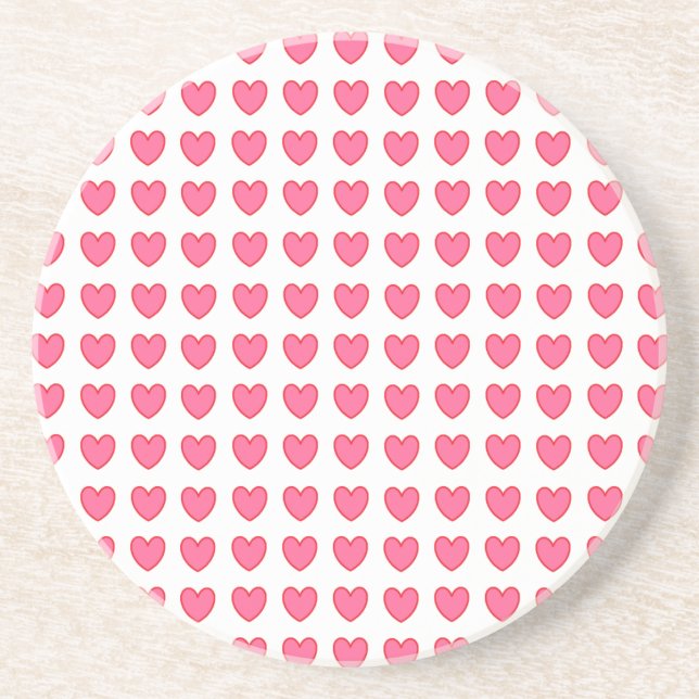 Polka Hearts Getränkeuntersetzer (Vorne)