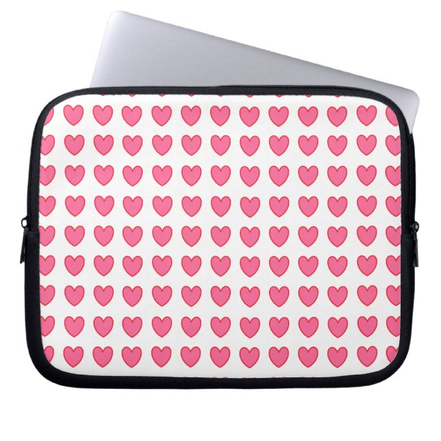 Polka Hearts Laptopschutzhülle (Vorderseite)