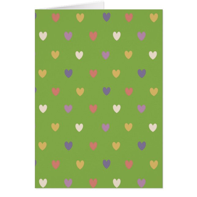 Polka Herzen auf grünem Grün (Vorne)