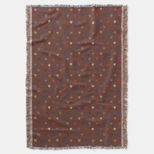 Polka Herzen auf kilim braun Decke