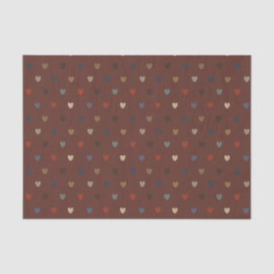 Polka Herzen auf kilim braun Seidenpapier