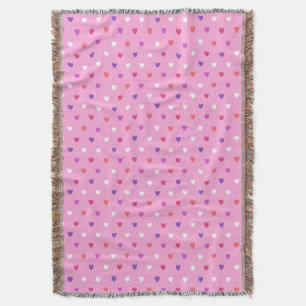 Polka-Herzen pink Decke