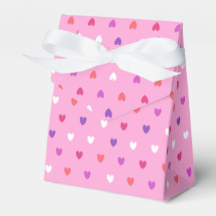 Polka-Herzen pink Geschenkschachtel