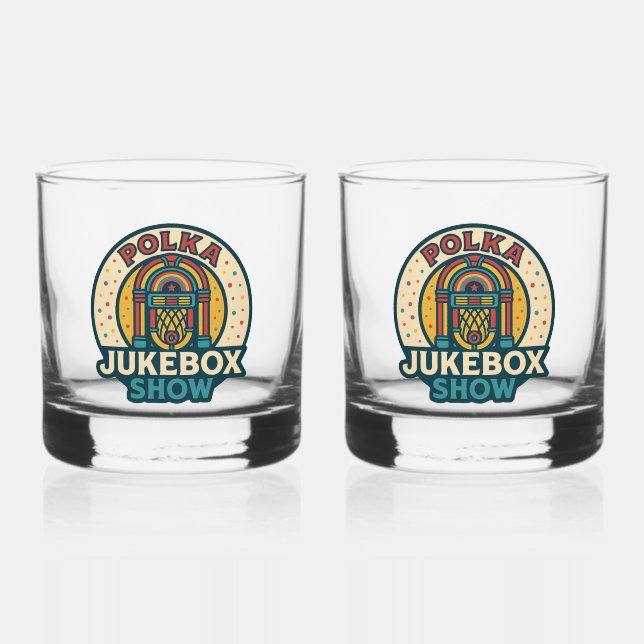 Polka Jukebox Logo Drinkware Set Whiskyglas (Vorderseite)