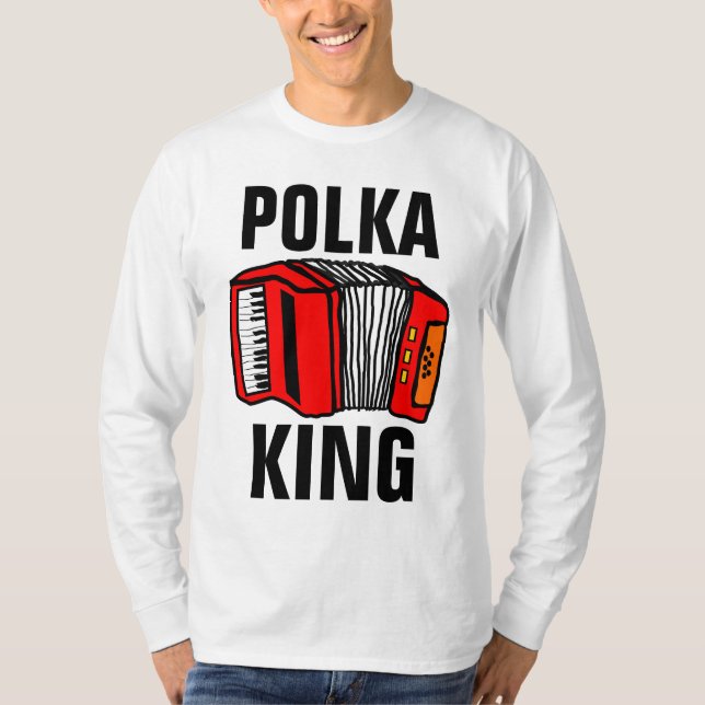 POLKA KING ACCORDIAN T - SHIRT (Vorderseite)