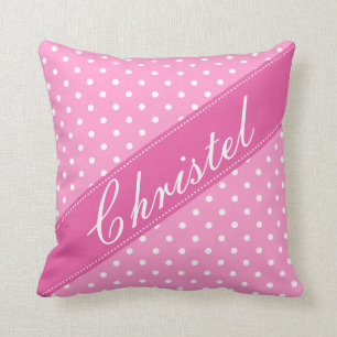 Polka-Kissen aus Girly-Rosa-Kissen Kissen