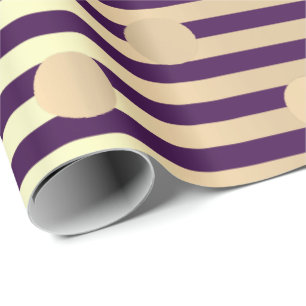 Polka Kleine Dosen Streifen Lila Pflaumenfoxier Go Geschenkpapier