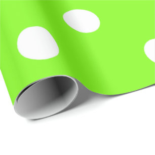 Polka-kleine weiße Punkt-helles klares Limones Geschenkpapier
