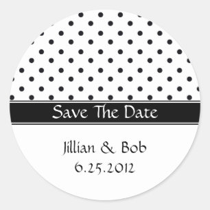 Polka noir et blanc point Enregistrer les stickers