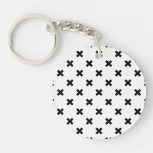 Polka noire croise sur blanc