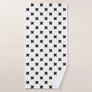 Polka noire croise sur blanc