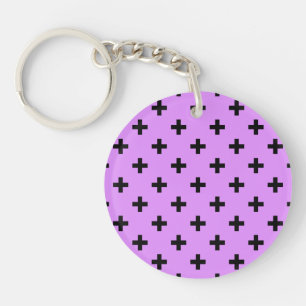 Polka noire croise sur lilas