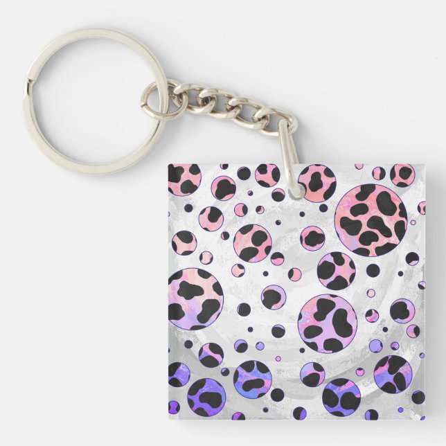 Polka noire et rose de Dalmatie Imprimer (Devant)