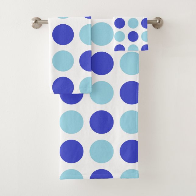 Polka-Punkt-Blues Badhandtuch Set (Insitu)