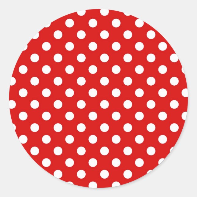 Polka-Punkt-Hintergrund Runder Aufkleber (Vorderseite)