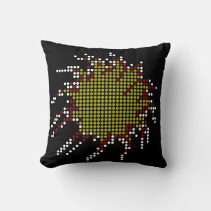 Polka-Punkt-Kunst-Entwurfs-abstraktes Kissen